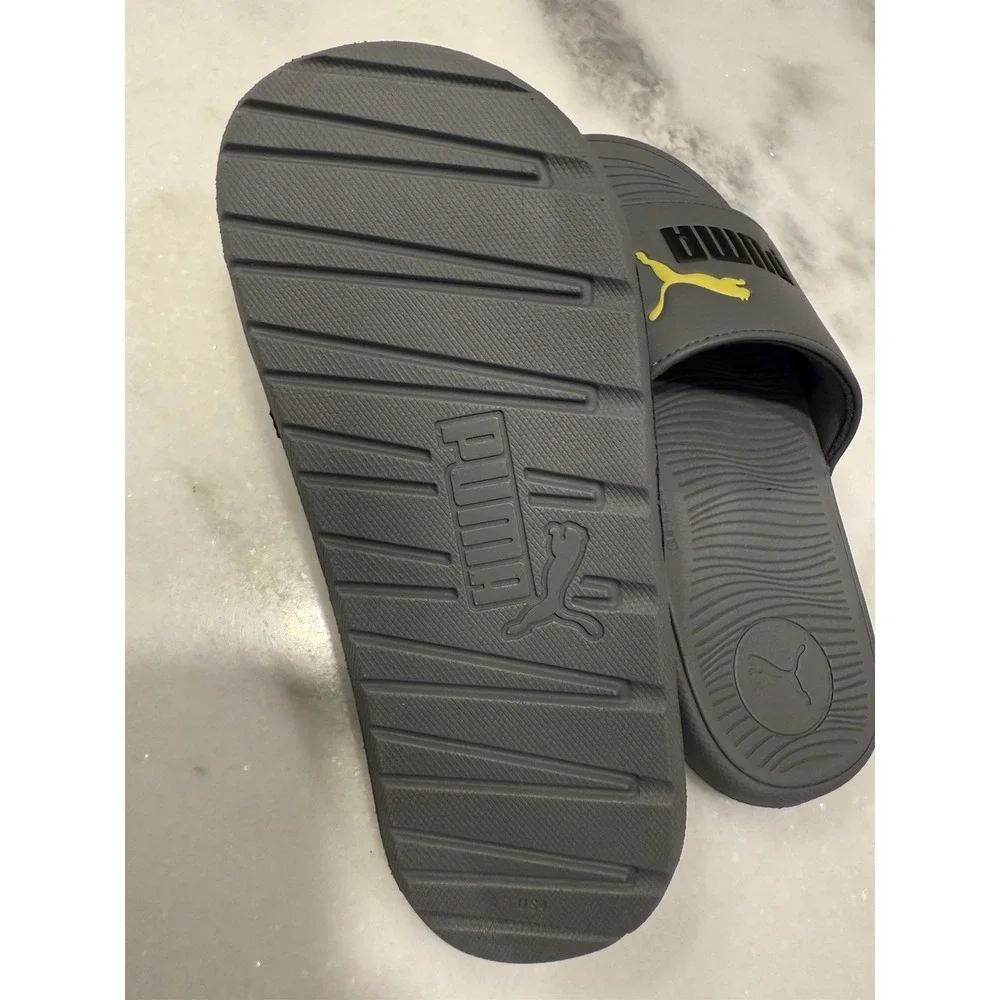 PUMA Cool‎ Cat 2.0 Kids Size 4 Grey Unisex Slides Sandals New with Tags